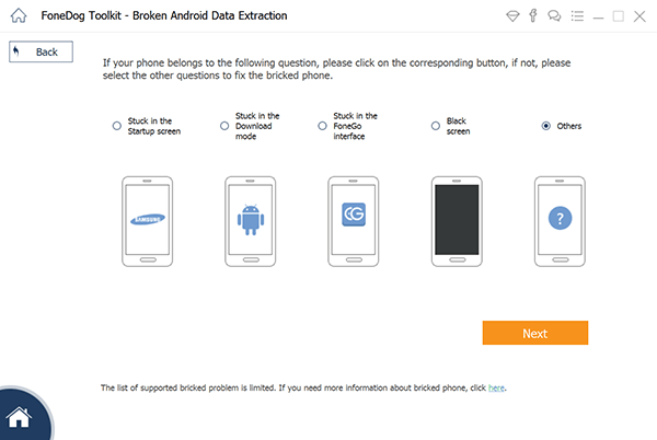 Sélectionnez Problèmes de téléphone