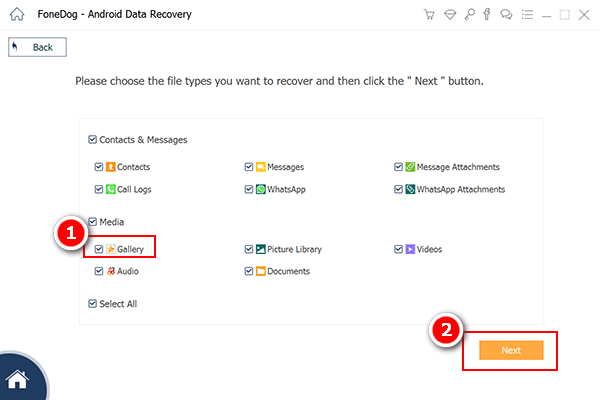 Sélectionnez les photos à numériser