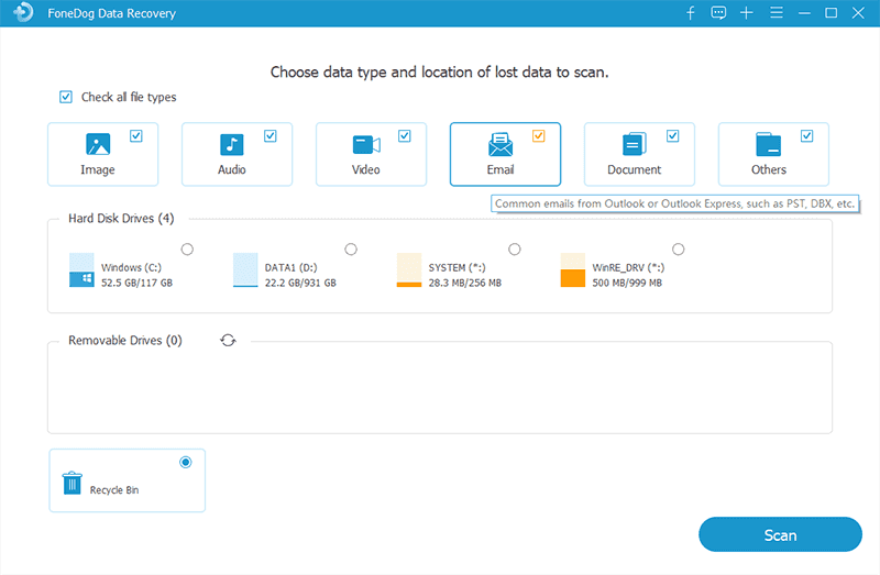 FoneDog Data Recovery Guide de l'utilisateur