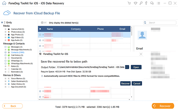 Terminer Télécharger iCloud Backup to PC