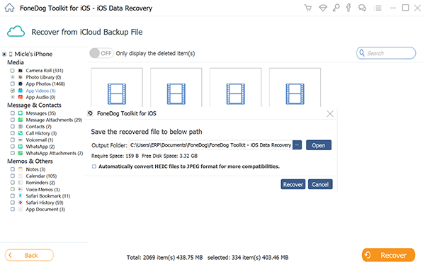 Prévisualiser et restaurer les vidéos supprimées d'iCloud