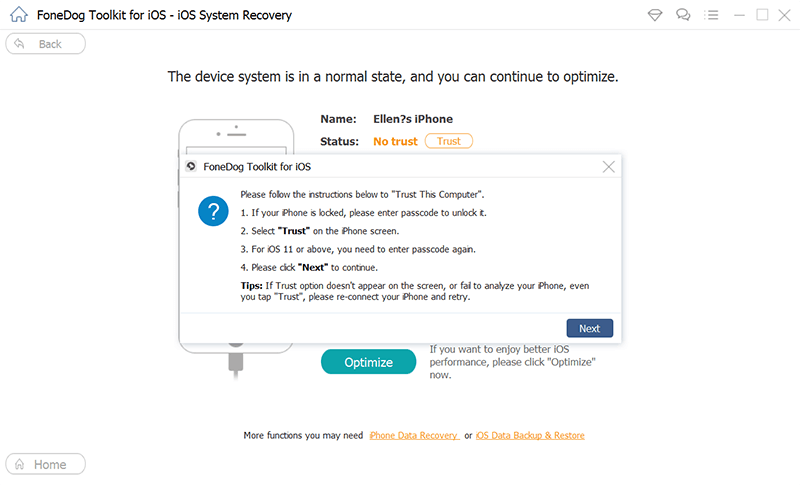 Résoudre le problème du scintillement de l'écran de l'iPhone à l'aide de la récupération du système FoneDog iOS