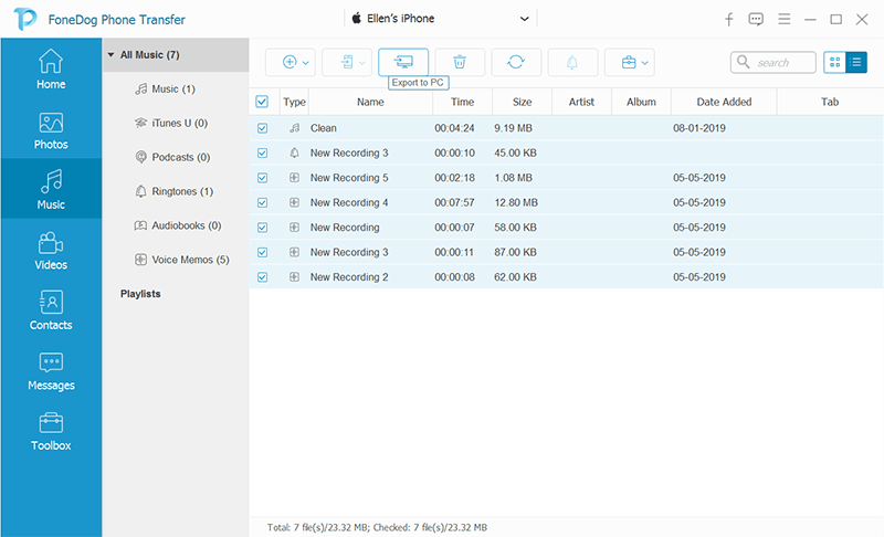 Exporter vers PC pour télécharger la sonnerie ZEDGE