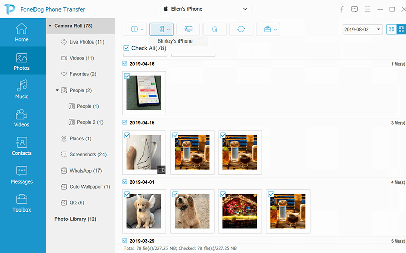 Transférer des photos d'iPhone vers iPad à l'aide du transfert de téléphone FoneDog