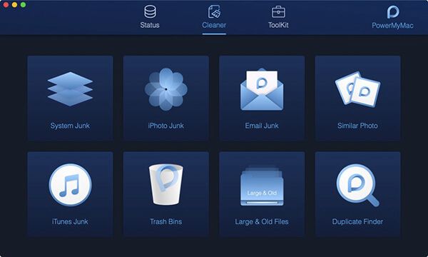 Sélectionnez l'onglet Nettoyeur de PowerMyMac