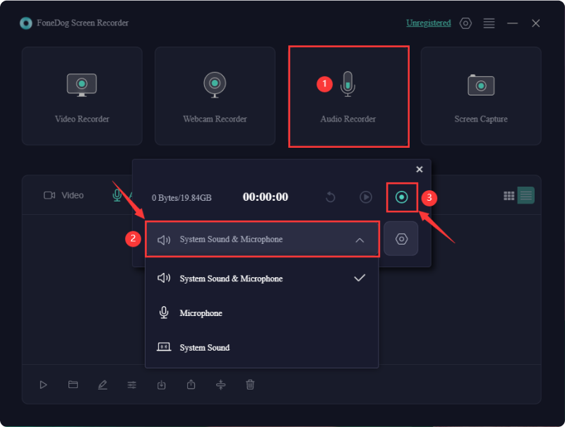 Enregistrez la voix pour les conférences via FoneDog Screen Recorder