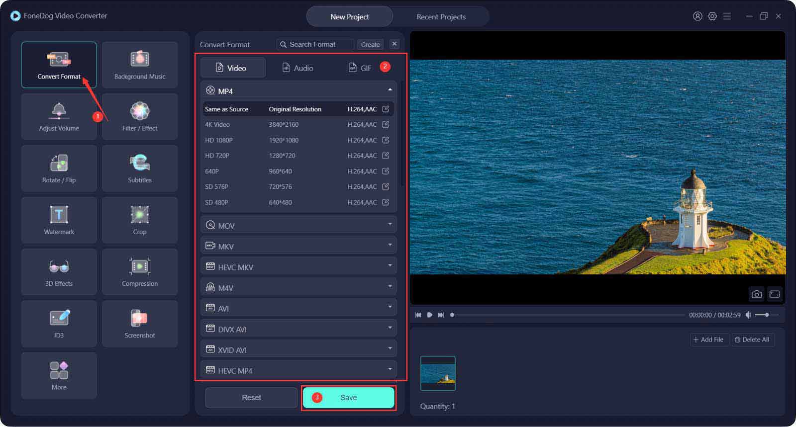 Améliorer la qualité vidéo en ligne à l'aide du convertisseur vidéo FoneDog