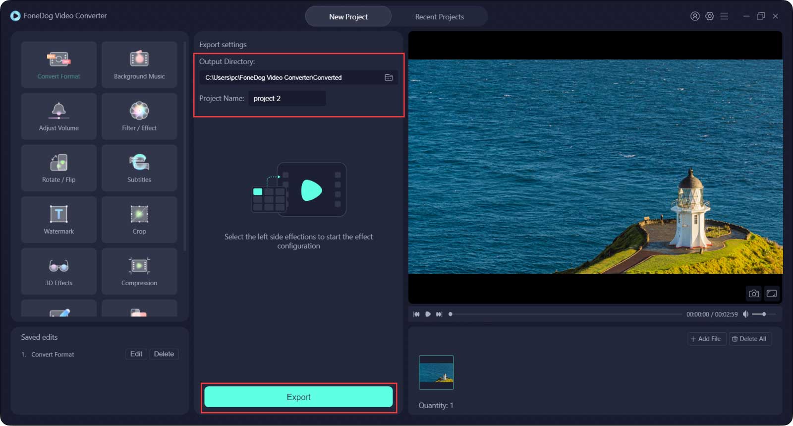 Application d'édition vidéo Instagram - Convertisseur vidéo FoneDog - Fichiers d'exportation