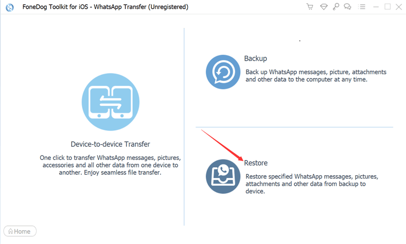 Restaurer les messages WhatsApp avec FoneDog WhatsApp Transfer