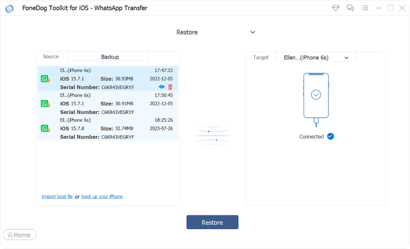 Restaurer les fichiers de sauvegarde WhatsApp