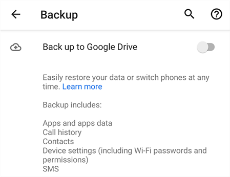 Sauvegarder les contacts sur Android en activant Google Backup