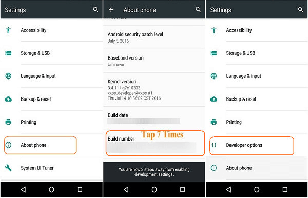 Activer le débogage USB Android 4.2