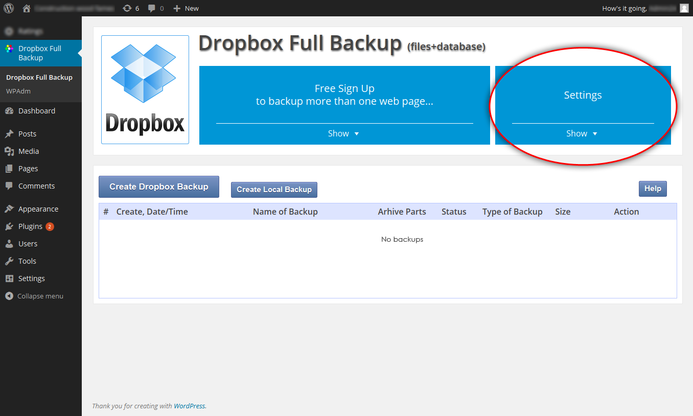 Dropbox pour la sauvegarde