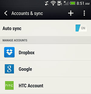 Synchroniser votre compte HTC