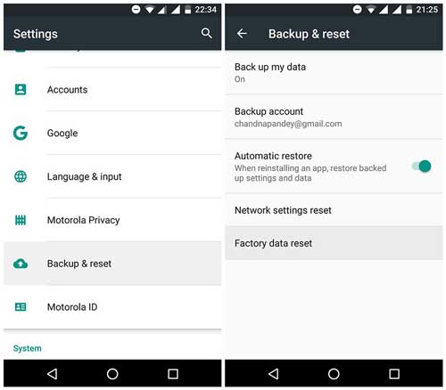 Supprimer une sauvegarde sur Android