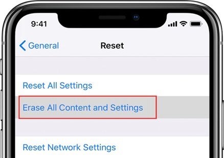 Réinitialiser l'iPhone pour réparer la messagerie vocale de l'iPhone ne sera pas supprimée