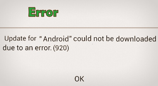Résoudre le code d'erreur 920 Android 920