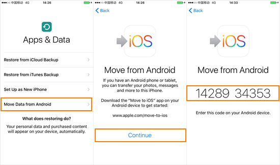 Transférer des photos d’Android vers iPhone 15 à l’aide de l’application Move to iOS
