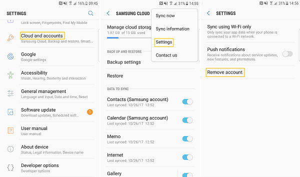 Compte Samsung Supprimer