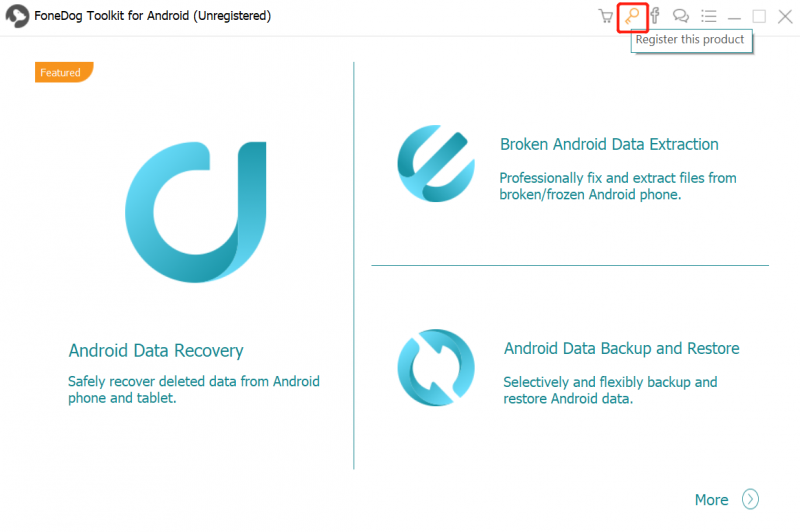 Android Register Menu Register