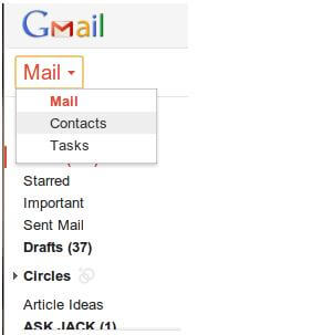 Compte Google Contacts Outlook