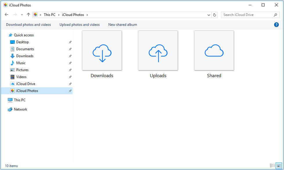 Accéder aux fichiers iPhone sur Windows 10 iCloud