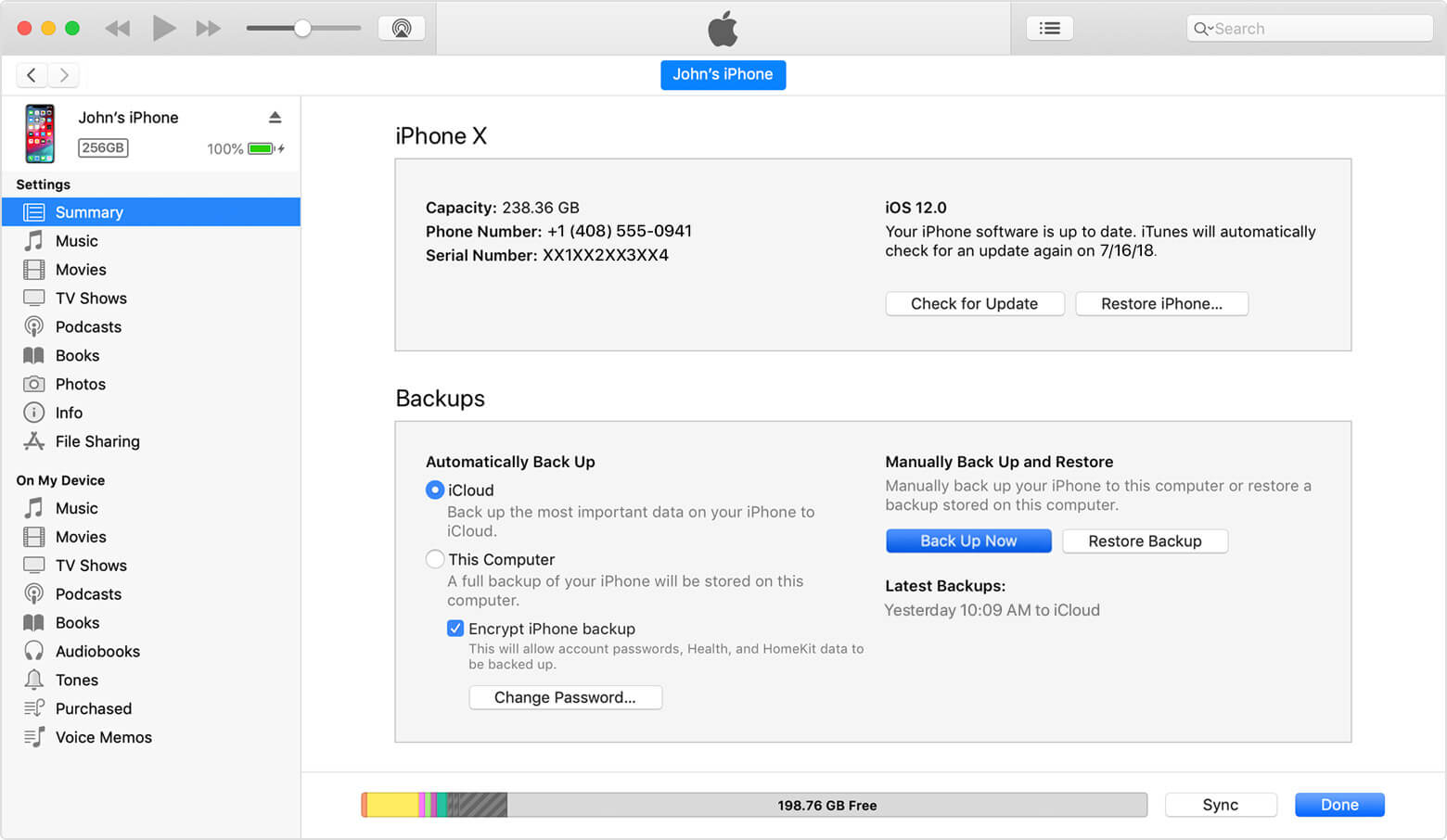 Accéder aux fichiers iPhone sur Windows 10 iTunes