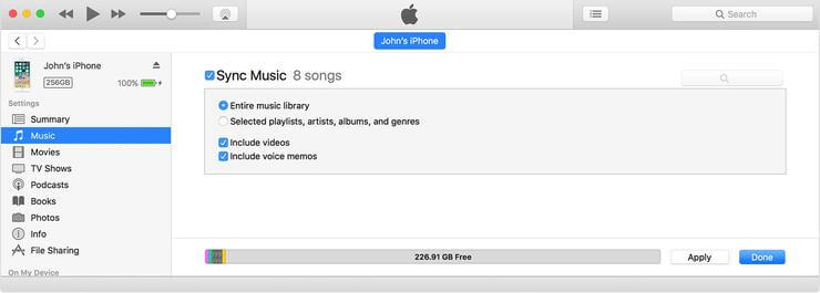 sauvegarde iTunes en utilisant le câble