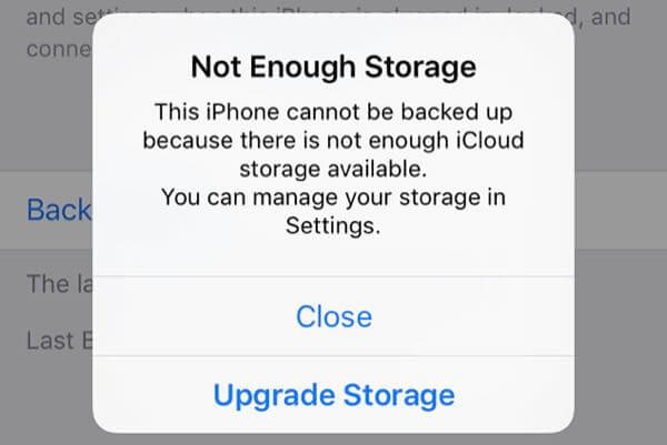 pas assez de stockage dans icloud