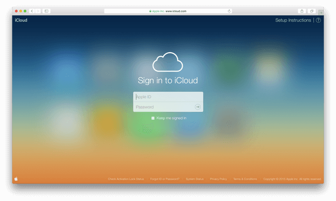 Inscrivez-vous sur Icloud