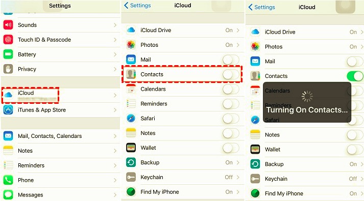 Synchroniser les contacts de l'iPhone vers le Mac à l'aide d'iCloud