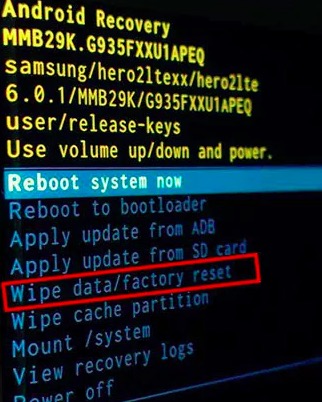 Réinitialisation d'usine pour réparer Red Triangle Dead Android
