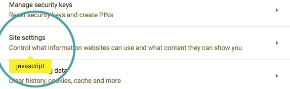 Activer Javascript dans Chrome pour corriger