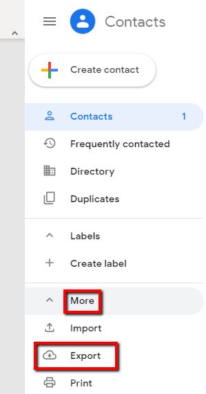 Exporter les contacts d'Android vers CSV via l'application Google Contacts