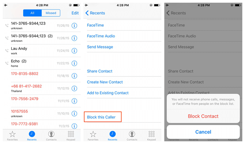 block-recent-caller-sur-iphone-device