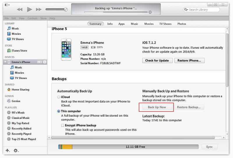 Comment exporter des contacts iPhone via iTunes