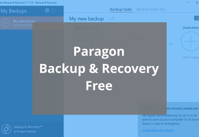 Meilleur logiciel de récupération vidéo - Paragon Backup and Recovery
