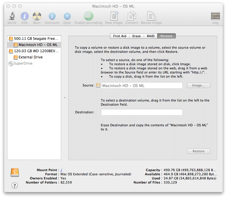 Utilitaire de clonage de disque dur Mac