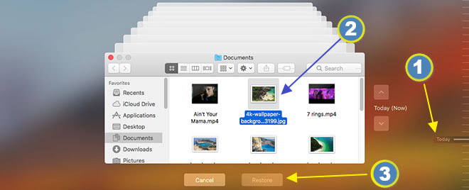 Récupérer des photos supprimées sur Mac avec Time Machine Backup