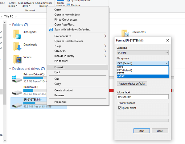 Comment formater un disque externe