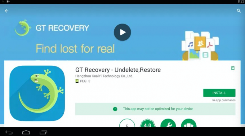 Installez GT Recovery pour Windows à l'aide de BlueStacks