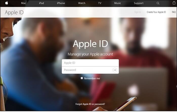 Entrer le mot de passe d'identification Apple