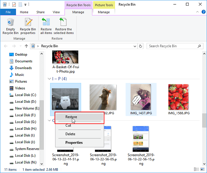 Logiciel de récupération JPEG via la corbeille sous Windows