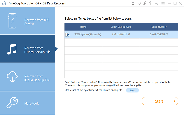 Récupérer tous les fichiers perdus grâce à l'utilisation de votre sauvegarde iTunes