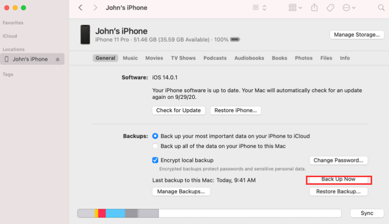 Transférer des iMessages de l'iPhone vers le PC à l'aide d'iTunes