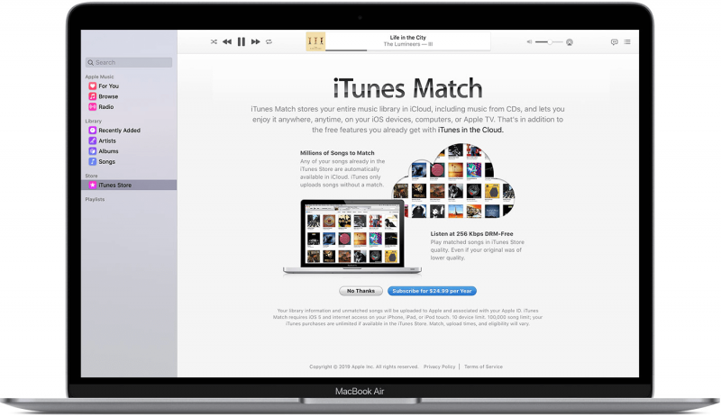 Désactivez iTunes Match pour réparer la musique ne transférant pas vers l'iPhone