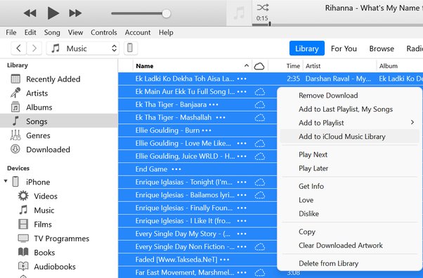 Transférer iTunes Music sur iPhone via iCloud Drive