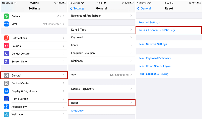 Réparer les appareils iPhone gelés par réinitialisation d'usine