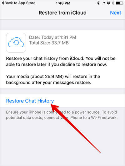 Récupérer les messages audio WhatsApp supprimés de l'iPhone à l'aide d'iCloud