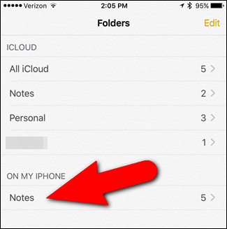 Correction des notes de l'iPhone non synchronisées : Déplacer les notes vers iCloud
